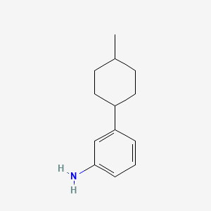 molecular formula C13H19N B13216084 3-(4-Methylcyclohexyl)aniline 