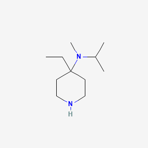 molecular formula C11H24N2 B13216091 4-Ethyl-N-methyl-N-(propan-2-yl)piperidin-4-amine 