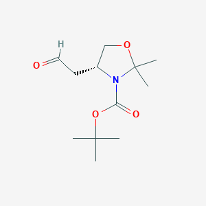 molecular formula C12H21NO4 B132161 (R)-Tert-butyl 2,2-dimethyl-4-(2-oxoethyl)oxazolidine-3-carboxylate CAS No. 153053-19-1