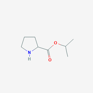 molecular formula C8H15NO2 B13216116 Pyrrolidine-2-carboxylic acid isopropyl ester 