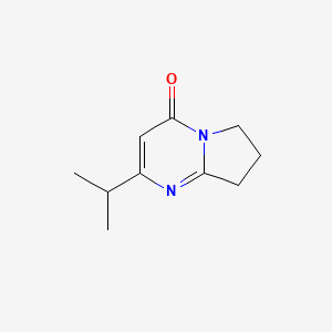 molecular formula C10H14N2O B13216118 2-(Propan-2-yl)-4H,6H,7H,8H-pyrrolo[1,2-a]pyrimidin-4-one 