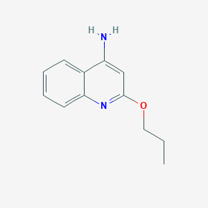 molecular formula C12H14N2O B13216126 2-Propoxyquinolin-4-amine 