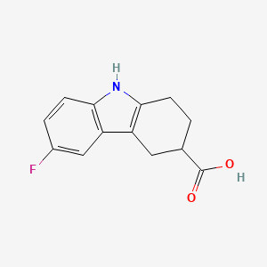 molecular formula C13H12FNO2 B1321617 6-Fluoro-2,3,4,9-tetrahydro-1H-carbazole-3-carboxylic acid CAS No. 907211-31-8