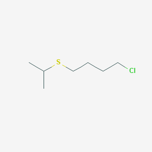 molecular formula C7H15ClS B13216172 1-Chloro-4-(propan-2-ylsulfanyl)butane 