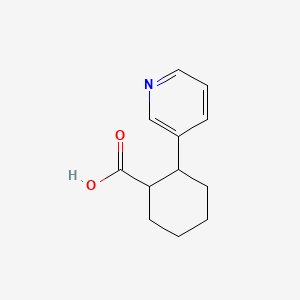 molecular formula C12H15NO2 B13216182 2-(Pyridin-3-yl)cyclohexane-1-carboxylic acid 