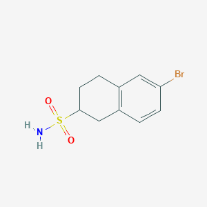 molecular formula C10H12BrNO2S B13216190 6-Bromo-1,2,3,4-tetrahydronaphthalene-2-sulfonamide 