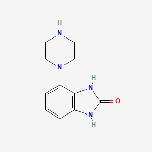 molecular formula C11H14N4O B13216197 4-(Piperazin-1-yl)-2,3-dihydro-1H-1,3-benzodiazol-2-one 