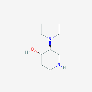 molecular formula C9H20N2O B13216229 (3S,4S)-3-(Diethylamino)piperidin-4-ol 