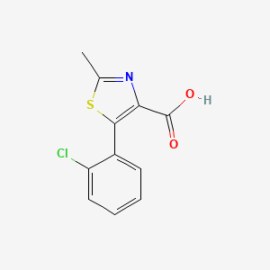molecular formula C11H8ClNO2S B1321626 5-(2-Chlorophenyl)-2-methyl-1,3-thiazole-4-carboxylic acid CAS No. 188679-10-9