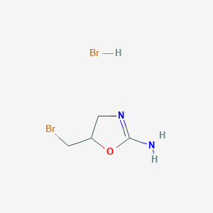 molecular formula C4H8Br2N2O B1321627 5-Bromomethyl-4,5-dihydro-oxazol-2-ylamine hydrobromide CAS No. 54377-65-0