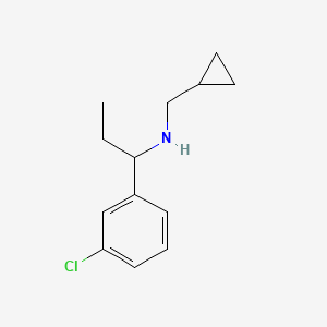 molecular formula C13H18ClN B13216278 [1-(3-Chlorophenyl)propyl](cyclopropylmethyl)amine 