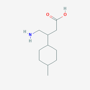 molecular formula C11H21NO2 B13216295 4-Amino-3-(4-methylcyclohexyl)butanoic acid 