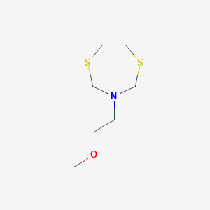 molecular formula C7H15NOS2 B13216301 3-(2-Methoxyethyl)-1,5,3-dithiazepane 
