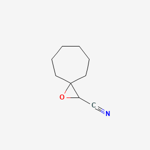 molecular formula C9H13NO B13216365 1-Oxaspiro[2.6]nonane-2-carbonitrile 