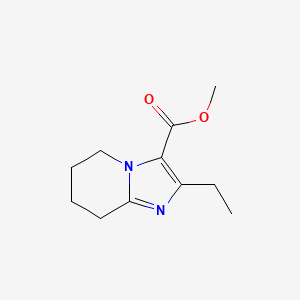 molecular formula C11H16N2O2 B13216395 Methyl 2-ethyl-5H,6H,7H,8H-imidazo[1,2-a]pyridine-3-carboxylate 
