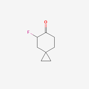 molecular formula C8H11FO B13216402 5-Fluorospiro[2.5]octan-6-one 