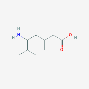 molecular formula C9H19NO2 B13216423 5-Amino-3,6-dimethylheptanoic acid 