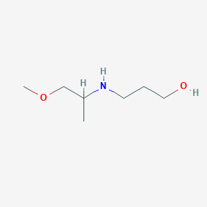 molecular formula C7H17NO2 B13216452 3-[(1-Methoxypropan-2-yl)amino]propan-1-ol 
