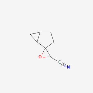 molecular formula C8H9NO B13216454 Spiro[bicyclo[3.1.0]hexane-2,2'-oxirane]-3'-carbonitrile 