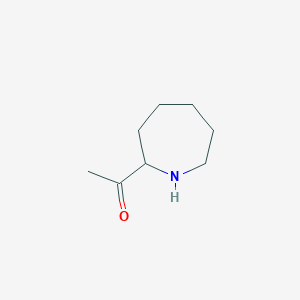 molecular formula C8H15NO B13216459 1-(Azepan-2-yl)ethan-1-one 
