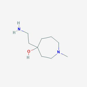 molecular formula C9H20N2O B13216464 4-(2-Aminoethyl)-1-methylazepan-4-ol 