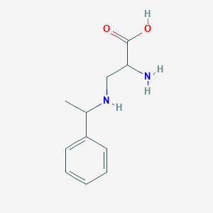 molecular formula C11H16N2O2 B13216480 2-Amino-3-((1-phenylethyl)amino)propanoic acid 