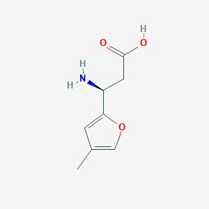 molecular formula C8H11NO3 B13216534 (3S)-3-Amino-3-(4-methylfuran-2-yl)propanoic acid 