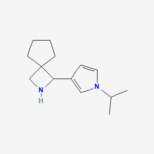 molecular formula C14H22N2 B13216553 1-[1-(Propan-2-yl)-1H-pyrrol-3-yl]-2-azaspiro[3.4]octane 