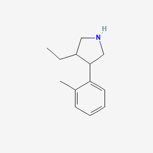molecular formula C13H19N B13216567 3-Ethyl-4-(2-methylphenyl)pyrrolidine 