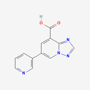 molecular formula C12H8N4O2 B13216575 6-(Pyridin-3-yl)-[1,2,4]triazolo[1,5-a]pyridine-8-carboxylic acid 