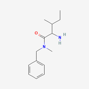 molecular formula C14H22N2O B13216588 2-amino-N-benzyl-N,3-dimethylpentanamide 