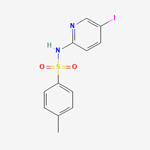 molecular formula C12H11IN2O2S B1321662 N-(5-碘-吡啶-2-基)-4-甲基-苯磺酰胺 CAS No. 209971-43-7