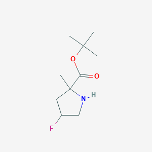 molecular formula C10H18FNO2 B13216626 tert-Butyl 4-fluoro-2-methylpyrrolidine-2-carboxylate 