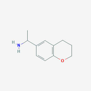 molecular formula C11H15NO B1321673 1-Chroman-6-YL-ethylamine CAS No. 919007-96-8