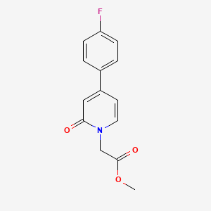 molecular formula C14H12FNO3 B13216804 Methyl 2-[4-(4-fluorophenyl)-2-oxo-1,2-dihydropyridin-1-yl]acetate 