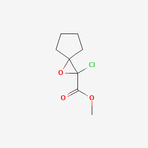 molecular formula C8H11ClO3 B13216930 Methyl 2-chloro-1-oxaspiro[2.4]heptane-2-carboxylate 