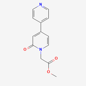 molecular formula C13H12N2O3 B13216940 Methyl 2-[2-oxo-4-(pyridin-4-yl)-1,2-dihydropyridin-1-yl]acetate 