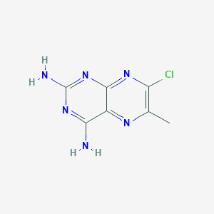molecular formula C7H7ClN6 B13217065 7-Chloro-6-methylpteridine-2,4-diamine 