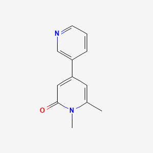 molecular formula C12H12N2O B13217131 1,6-Dimethyl-4-(pyridin-3-yl)-1,2-dihydropyridin-2-one 