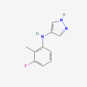 molecular formula C10H10FN3 B13217195 N-(3-Fluoro-2-methylphenyl)-1H-pyrazol-4-amine 