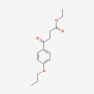 molecular formula C15H20O4 B1321725 Ethyl 4-oxo-4-(4-propoxyphenyl)butanoate CAS No. 39496-81-6