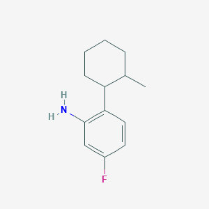 molecular formula C13H18FN B13217314 5-Fluoro-2-(2-methylcyclohexyl)aniline 