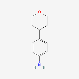 molecular formula C11H15NO B1321735 4-(Oxan-4-yl)aniline CAS No. 62071-40-3