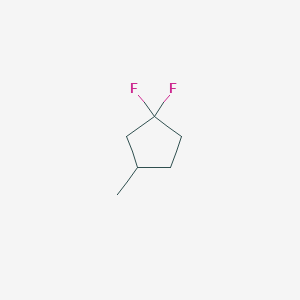 molecular formula C6H10F2 B13217416 1,1-Difluoro-3-methylcyclopentane 