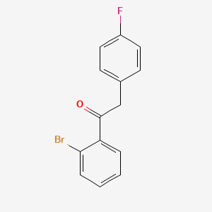 molecular formula C14H10BrFO B1321744 2'-Bromo-2-(4-fluorophenyl)acetophenone CAS No. 36282-29-8