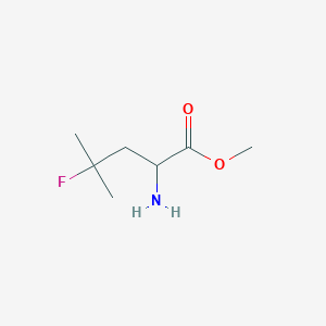 molecular formula C7H14FNO2 B13217528 Methyl 2-amino-4-fluoro-4-methylpentanoate 