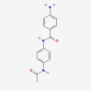 molecular formula C15H15N3O2 B1321764 N-(4-acetamidophenyl)-4-aminobenzamide CAS No. 74441-07-9