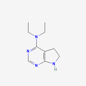 molecular formula C10H16N4 B13217647 N,N-Diethyl-5H,6H,7H-pyrrolo[2,3-d]pyrimidin-4-amine 