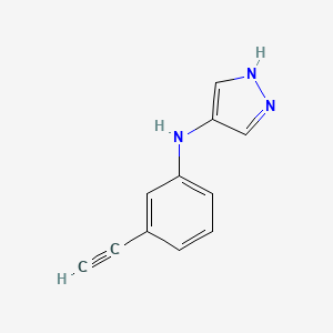 molecular formula C11H9N3 B13217705 N-(3-Ethynylphenyl)-1H-pyrazol-4-amine 