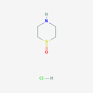 molecular formula C4H10ClNOS B1321775 Thiomorpholine-1-oxide hydrochloride CAS No. 76176-87-9